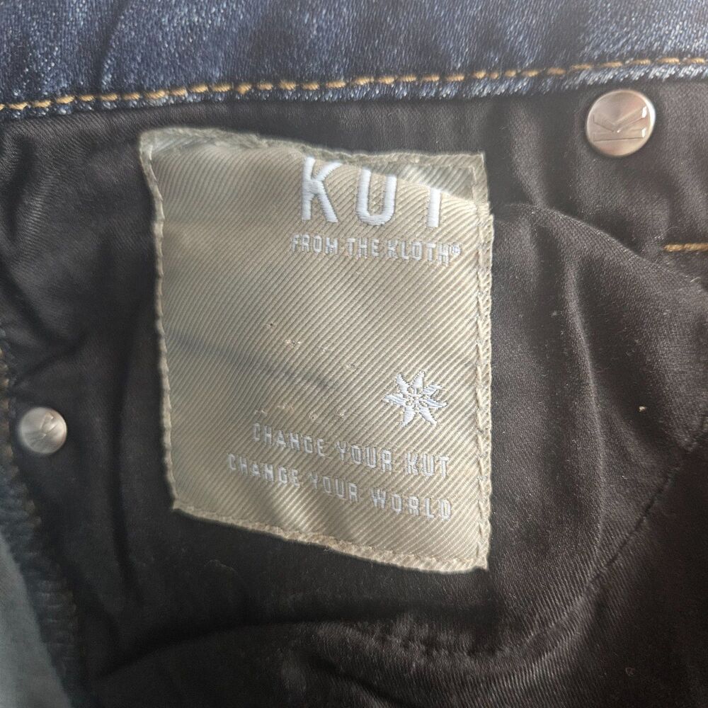 Kut From the Cloth Wide Leg Meg Women's Sz 2 Dark Wash Ab Fab - Picture 5 of 11